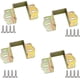 thumbnail image 1 of Paquete de 4 soportes cuadrados de Metal para riel de cama, fijación resistente a prueba de óxido, chapado en Zinc, en forma de U, 40mm, con tornillos para muebles, cama fija, 1 of 1