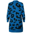 thumbnail image 6 of Oversized Women's Leopard Print Cardigan with Front Opening, 6 of 9