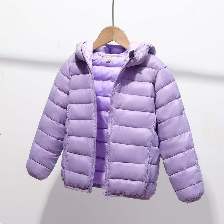 Outfit Purple Puffy Jacket Nerohusy Hooded Puffer Jacket For Girls