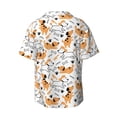 thumbnail image 6 of Lsque Cute Dog print Men's Cuban Collar Short Sleeve Shirt Summer Beachwear Casual Button Down Fashionable Vacation Leisure Shirt-X-Large, 6 of 7