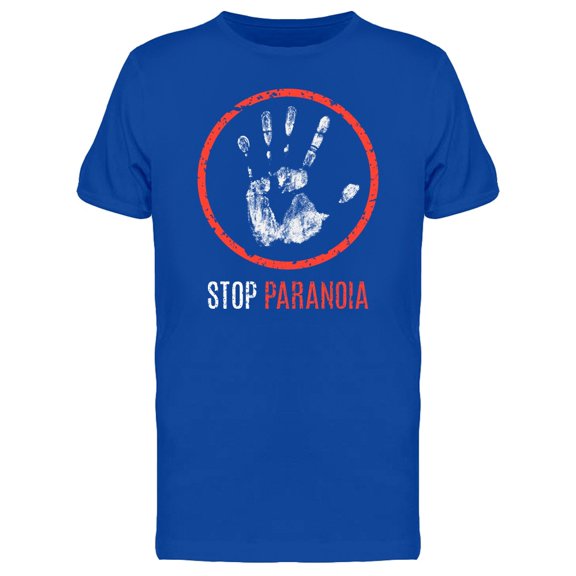 Conceptual Icon Stop Paranoia Tee Men's -Image by Shutterstock