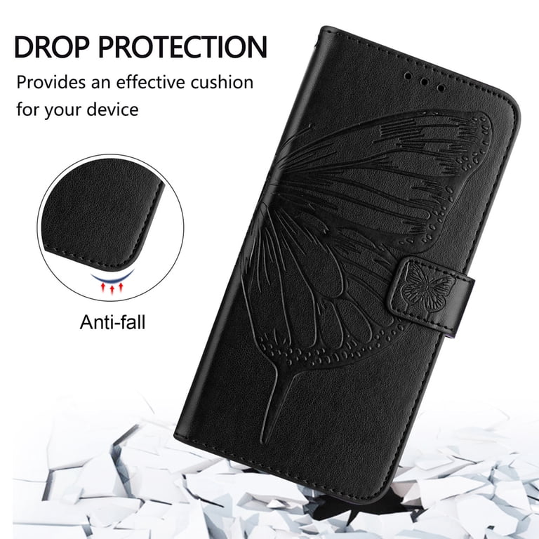 AMWEI Leather Folio Cover per Motorola Moto Edge 30 Neo/Edge 30 Lite