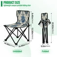 thumbnail image 3 of 600D Oxford Camping Chair Portable Foldable Chair Supports 220 lbs for Picnic, Fishing, Backpacking Elegant Blue Flowers Pattern, 3 of 8
