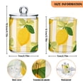 thumbnail image 3 of Yellow Stripes Bows Lemons Translucent Plastic Cans Storage Canisters with Lid Set of 2, 3 of 7