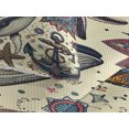thumbnail image 3 of Ambesonne Nautical Quilted Coverlet 3 Pcs, Mandala Feathers Anchor, King Size, Ivory Teal and Coral, 3 of 4