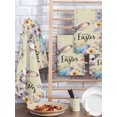 thumbnail image 2 of Happy Easter Kitchen Dish Towels for Drying Dishes Set of 3, Spring Grey Bunny Colorful Eggs Flower Brown Waffle Weave Microfiber Hand Tea Bathroom Towels Quick Dry & Absorbent Towel 15.7x23.6, 2 of 7
