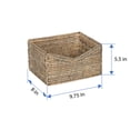 thumbnail image 4 of Kouboo La Jolla Rattan Organizing & Shelf Basket, Woven Baskets For Shelves, Foldable Cube Storage Baskets Bins, Pantry, Black Wash, 4 of 6