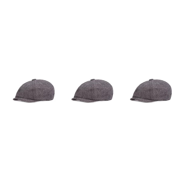 Sonducket Hombre gorra plana reutilizable elegante Color sólido ajustable transpirable ergonómico Caballero sombrero boinas ropa regalo gris Type1 NO1