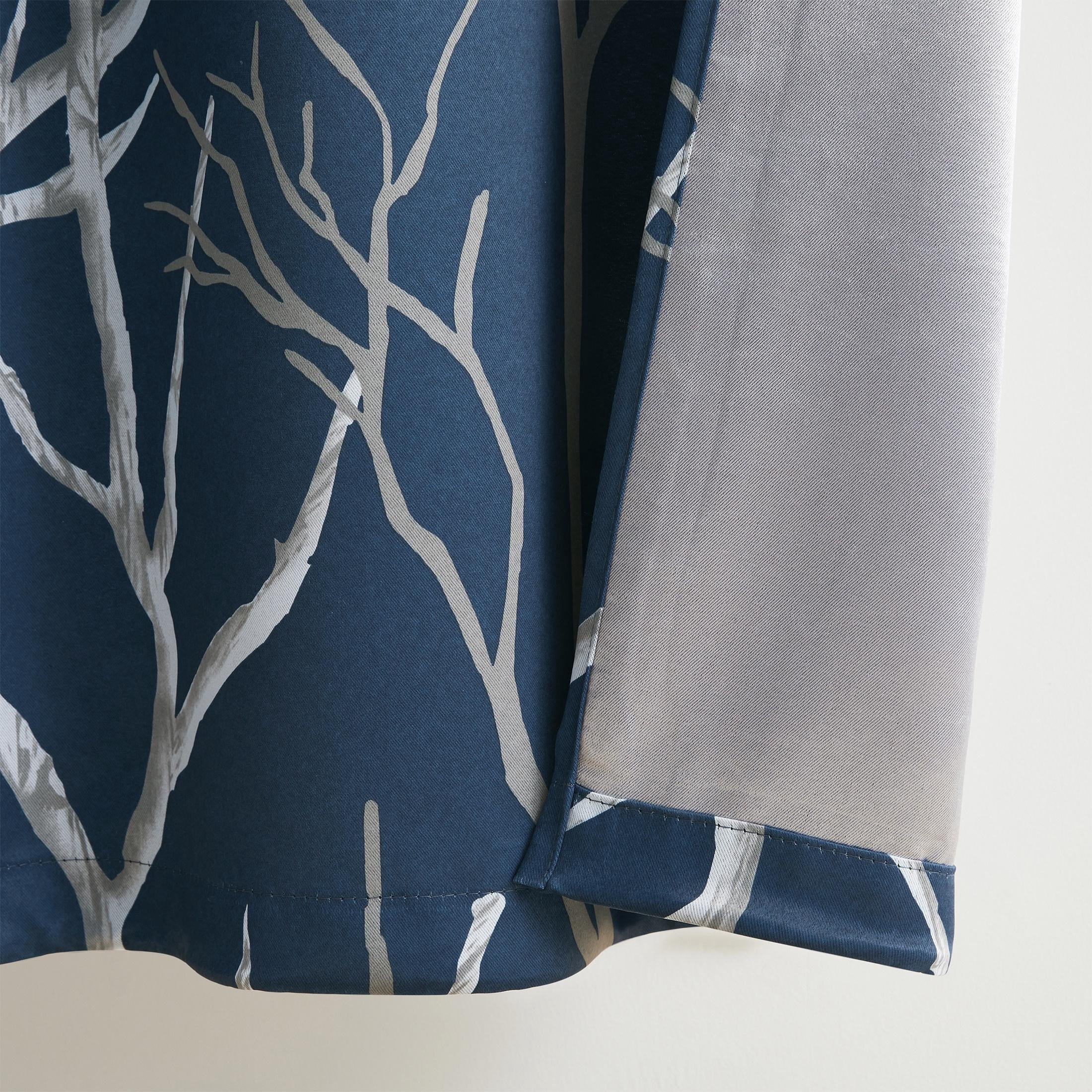 VCNY Home Kingdom Blue Branch Grommet Blackout Curtain, 40" x 95"