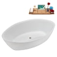 thumbnail image 6 of 67" Streamline N5080BNK Soaking Freestanding Tub and Tray With Internal Drain in Brushed Nickel, 6 of 12