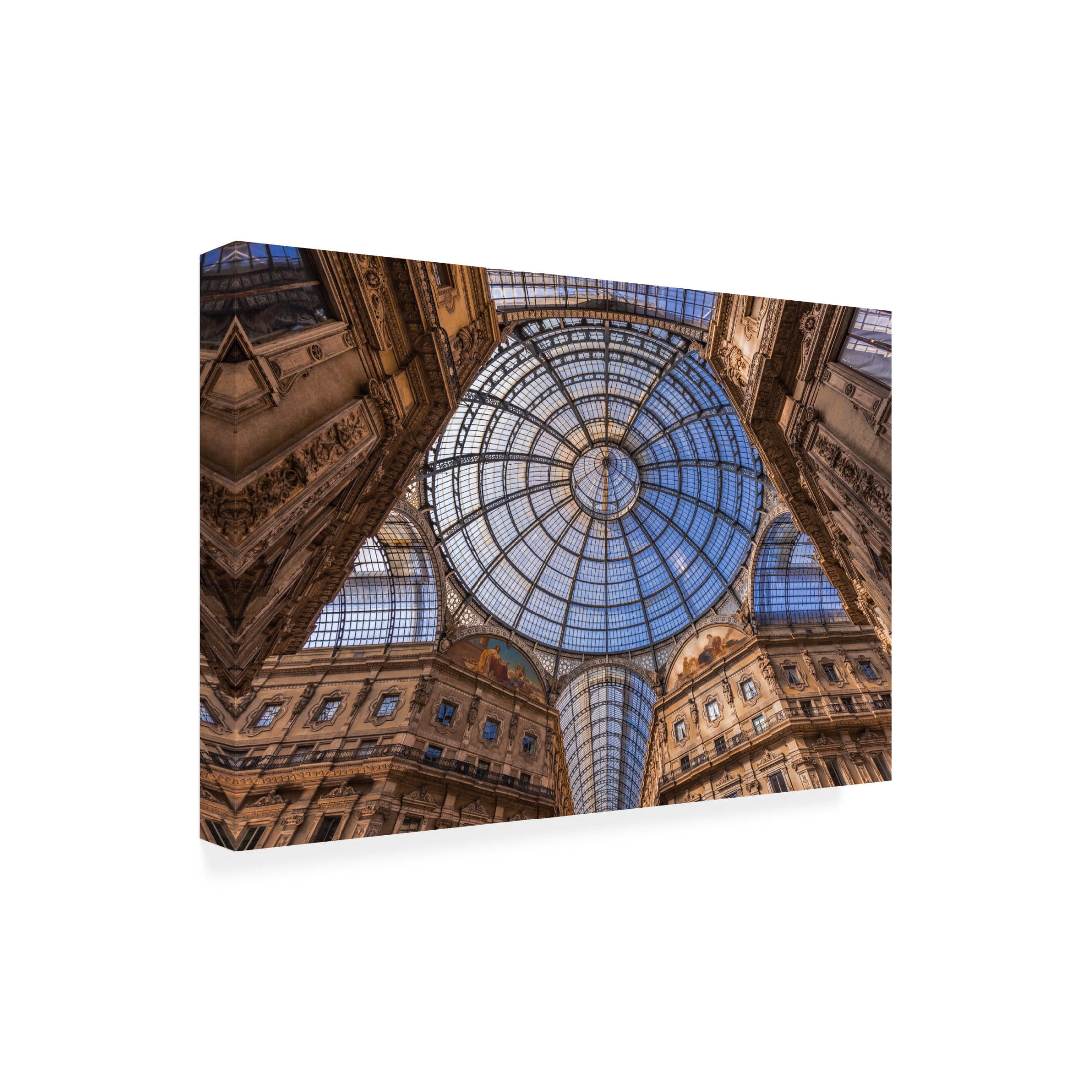 Canvas Wall Art - David Bouscarle 'Blue Dome' Wall Art for Living Room, Bedroom, or Office D?cor by Trademark Fine Art - 32 x 22 Inches