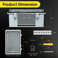 thumbnail image 3 of Caja de conexiones eléctricas impermeable Joisyoya IP67 de plástico ABS, 3 of 6