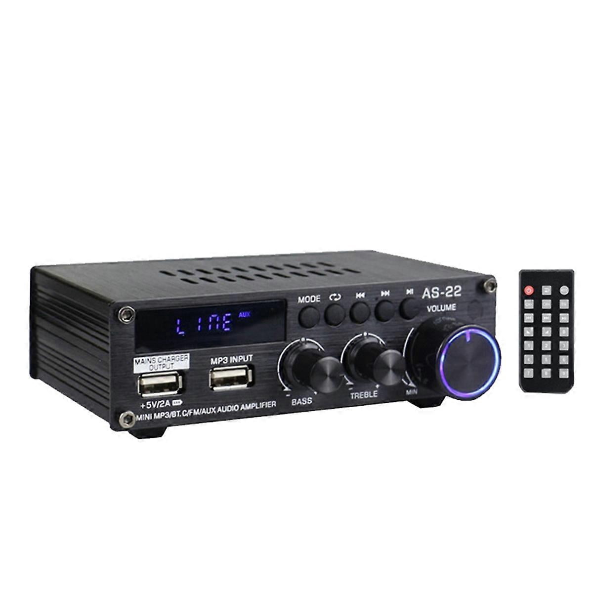 AS22 HiFi Digital Amplifier 30Wx2 2.0 Channel Car Bluetooth Amplifier ...