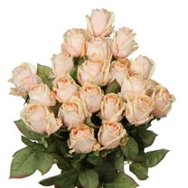 5 Pcs Artificial Roses Flowers 24" Real Touch Silk Roses Bouquet Long Stem Fake Roses for Flower Arrangements Home Party Wedding Table Centerpieces, Peach Pink