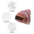 thumbnail image 3 of Pofeuu Makeup Brush on Pink Glitter Print Beanie Hat for Men Women Knit Winter Hat Warm Cuffed Skull Beanie Slouchy Soft Unisex, 3 of 6