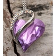 thumbnail image 2 of Collar con colgante de corazón de amor con cristales de piedra de nacimiento para regalos de joyería para mujeres Adepaton WRMH-204-1, 2 of 7