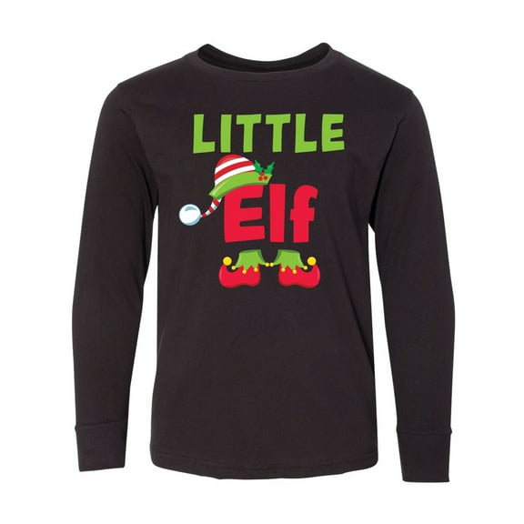 Inktastic Christmas Little Elf Long Sleeve Youth T-Shirt