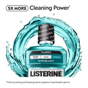 Listerine Cool Mint Intense Antiseptic Mouthwash, Bad Breath & Plaque Oral Care, 500 mL