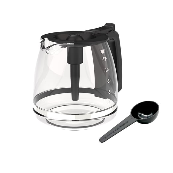 Replacement Coffee Carafe for Black and Decker 12-CUP Coffee Maker, Black Handle