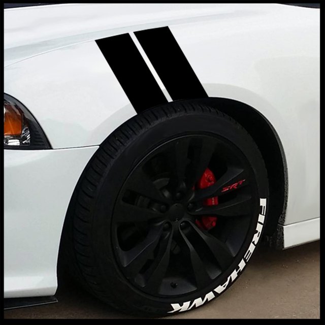 Sticker Connection | Fender Stripes Hash Marks | Vinyl Decal Universal for Car Truck Fender Euro Sticker Racing Stripe