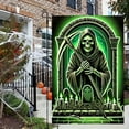 thumbnail image 3 of 1pc 2D flat Halloween tombstone design flag in luminous colors - versatile decoration for indoor and outdoor, suitable for garden and patio Halloween decoration, Halloween home decoration, 3 of 5