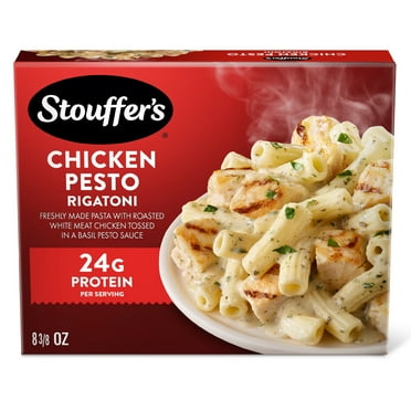 Stouffer’s Chicken Pesto Rigatoni, Single Serve, Frozen Chicken Pasta, Single Frozen Meal 8.375 oz