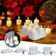thumbnail image 1 of Xihbxyly Velas de Té Recargables, Velas Led Sin Llama con Control Remoto, Velas Parpadeantes con Temporizador, Decoración para El Hogar o Fiestas, Luz Ámbar, Juego de 6 Piezas, Incluye Base de Carga., 1 of 6