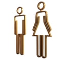 thumbnail image 1 of Letrero para inodoro ZHAOCHENG pegatina de pared dorado autoadhesivo para baño niños, 1 of 5
