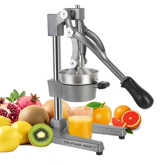 juice.Hand Press Juicer Machine, Manual Orange Juicer and Professional Citrus Juicer for Orange Juice Pom Lime Lemon Juice,Home and Commercial Extractors Squeezer, Easy to Clean, Gray