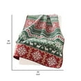thumbnail image 5 of Live 50 x 60 Quilted Throw Blanket, Dutch Velvet, Winter Print, Green, Red, 5 of 6