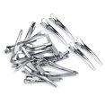 thumbnail image 1 of 20 Packs Metal Alligator Hair Curl Clips, 2.4 inch Duck Bill Clips for Hair Sectioning Styling, Silver, 1 of 5
