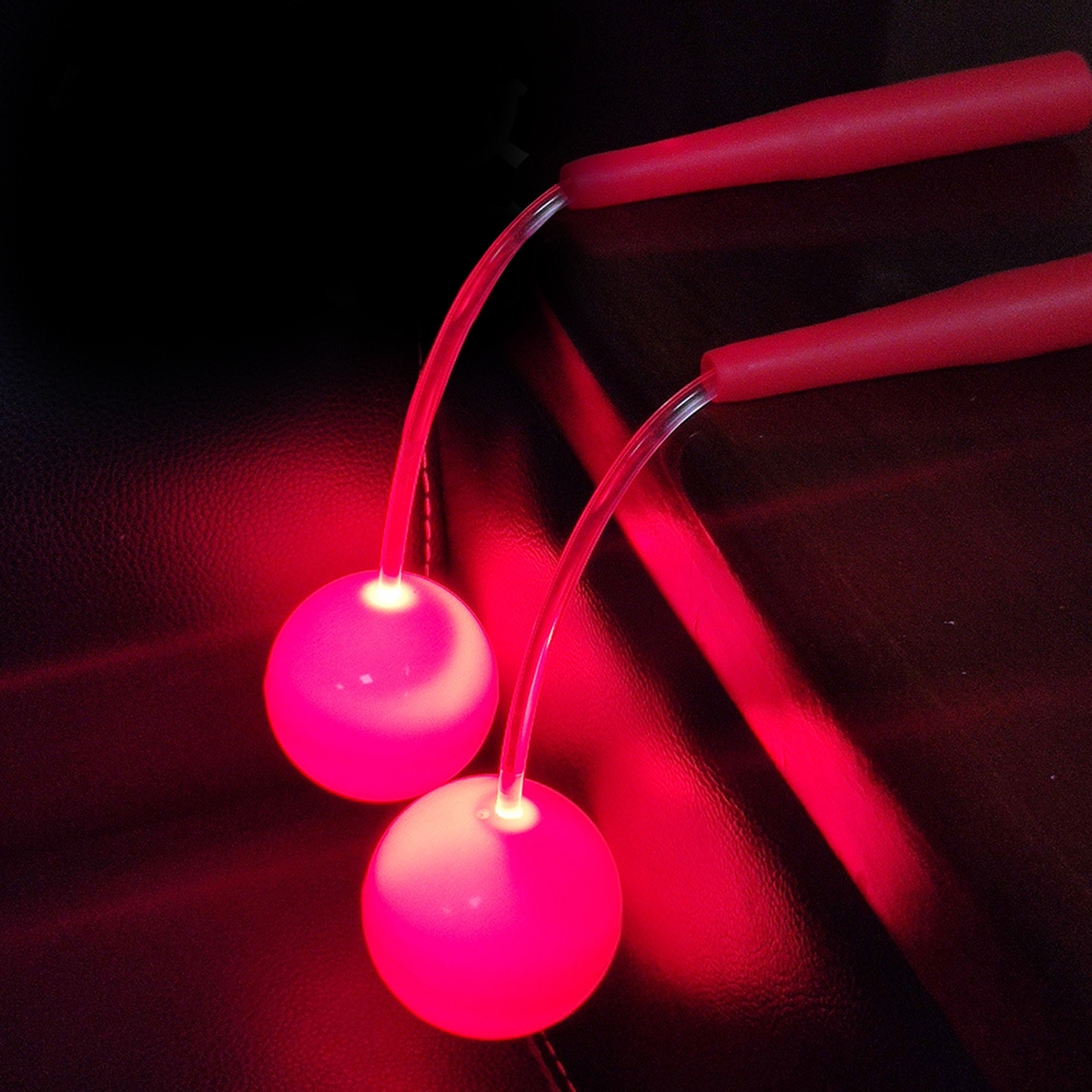 2PC LED Colorful Glow Thrown Balls Soft Spinning Glow Toy Light Up Ball