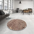 thumbnail image 3 of Ahgly Company Indoor Square Abstract Red Brown Solid Area Rugs, 4' Square, 3 of 6