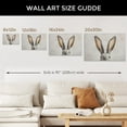thumbnail image 7 of WFSposter Framed Canvas Wall Art Funny Easter Bunny Prints Wall Decor Cute Rabbit Ears Pictures Aesthetic Room Décor Animals Artwork for Kids Room, Living Room, Bedroom or Festive Spaces 12x16In, 7 of 7