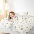 thumbnail image 4 of Manfei Minimalist Stars 7-Piece Twin Bedding,Sprinkle Print Bedding Comforter Set,Gray Purple,Light Gray Reversible, 4 of 7