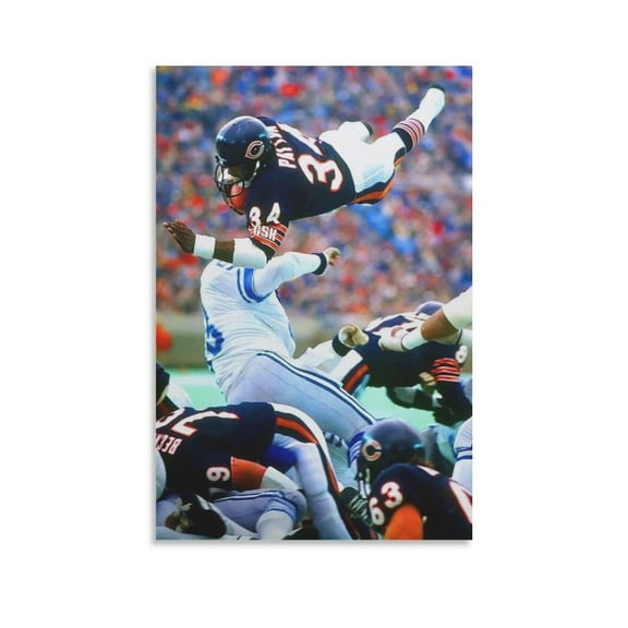 Rugby Player Walter Payton Poster Posters Art Print Wall Photo Paint Poster Hanging Picture Family Bedroom Decor Gift 08x12inch(20x30cm)