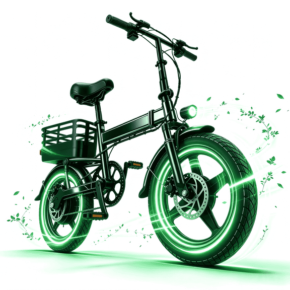 500W Motor 14IN Portable Folding Ebike 20mph High Energy Storage Removable Battery,up to 30 mile Electric bicycle for Adults ,UL 2849