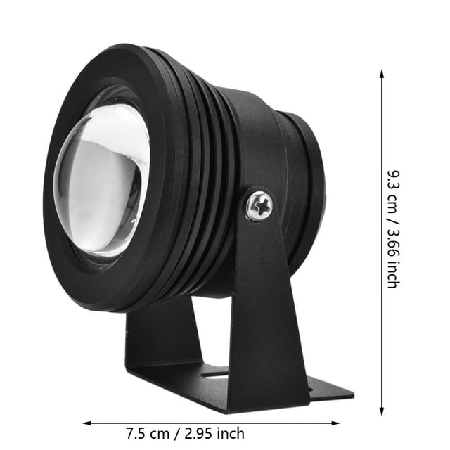 Coque en Aluminium RGB Aquarium Projecteur LED 120 Support Réglable Piscine Jardin Aquarium IP67 Étanche Noir 10W