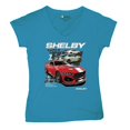thumbnail image 5 of Ford Shelby Super Snake GT500 Women's V-Neck T-shirt American Mustang Cobra Racing, 5 of 7