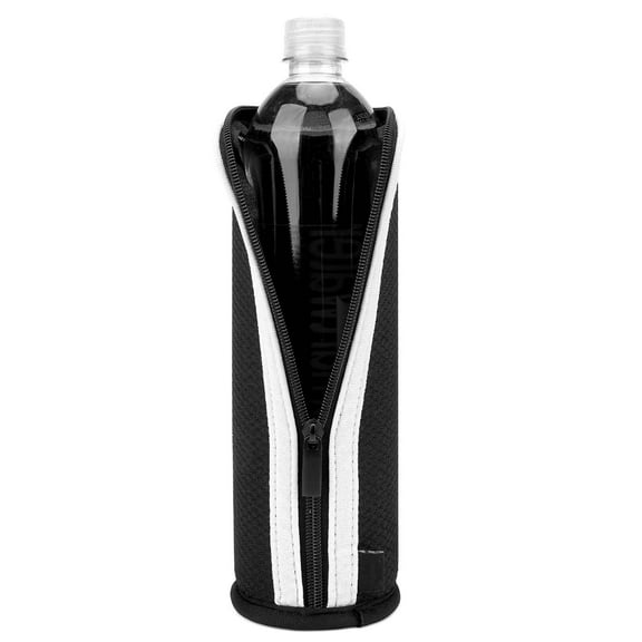 Linkidea Disposable Water Bottle Sleeve Compatible with 1 Liter Smartwater, Propel, LIFEWTR, Perfect Hydration, Thick Insulated Neoprene Plastic Bottled Water Cover with Zipper, 1 Pack