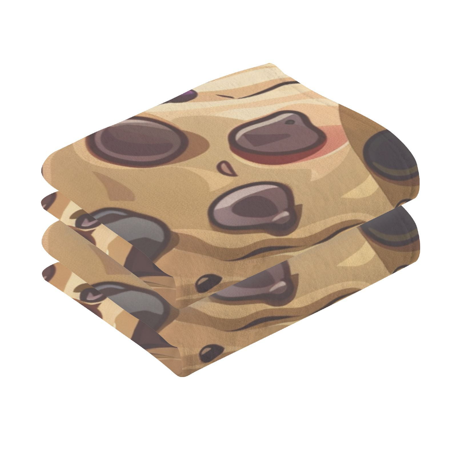 Chocolate Chip Cookies Hand Towels Cotton Bath Towels Large Face Towels Absorbent for Bathroom 2 Packs