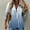 Blue womens tops summer, variant on USSUMA Women Button Down Ombre Shirts Tops Roll Up Long Sleeve Casual Tunic Blouse Loose V Neck Tie Dye Tshirts