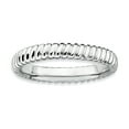 thumbnail image 1 of Bague en Argent Sterling Stackable Expressions Rhodium Taille 8, 1 of 3