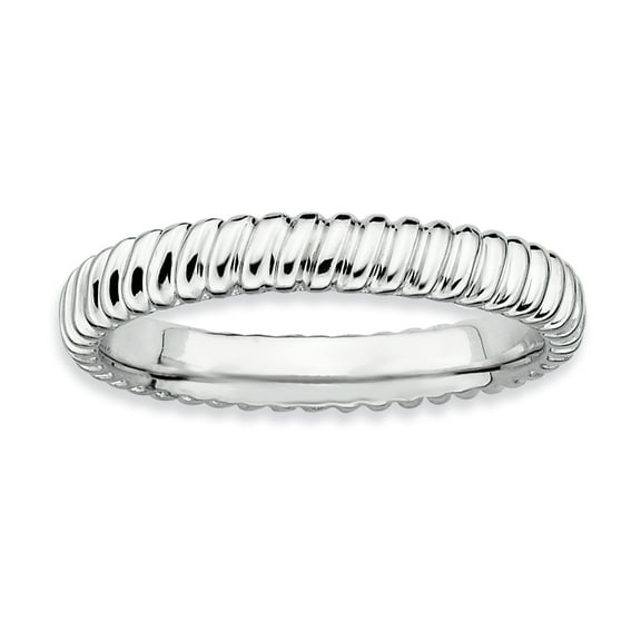 Sterling Silver Rhodium Ring