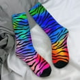 thumbnail image 7 of Tiger Stripes Stockings Abstract Line Print Design Novelty Socks Autumn Anti Slip Socks Wo, 7 of 7