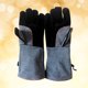thumbnail image 5 of Un par de guantes de piel de vaca aislantes premium resistentes al calor para barbacoa, horno, parrilla, cocina, horneado, ahumado, chimenea y soldadura eléctrica., 5 of 5