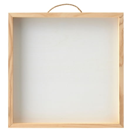 UPC: 0195158455038 | 12  x 12  Whitewashed Framed Wood Sign by Make Market®