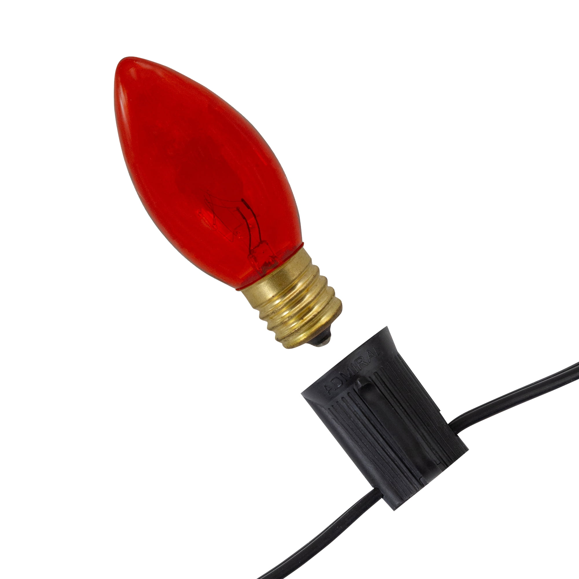 Set of 4 Orange C9 Transparent Christmas Replacement Bulbs - 3"