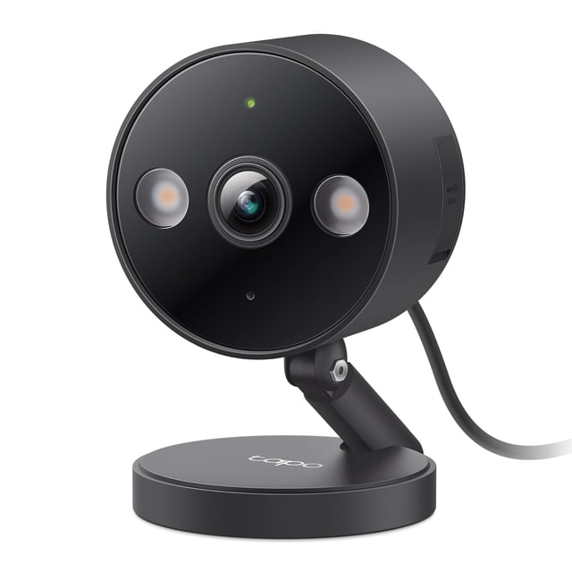 Tapo by TP-Link Cámara de Seguridad 2K QHD Interior/Exterior, Visión Nocturna en Color, Detección Gratuita de Persona/Mascota/Vehículo, Monitor de Bebé, Almacenamiento Local/En la Nube, IP66, Foco Dob