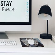 Cute Rectangle Gaming Mouse Pad, Funny Mouse Mat for Computer Desk Laptop Office Home Gaming Working Computers, Raccoon Reading News, Gift for Christmas 8x10 Inch